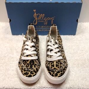 Jellypop Women Shoes Lace Up Kory Leopard Canvas Size 9M LC#3